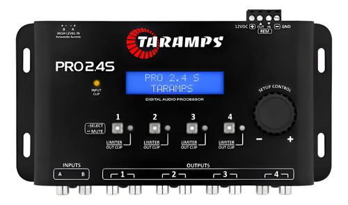 Processador de Áudio Digital Taramps Pro 2.4s Equalizador