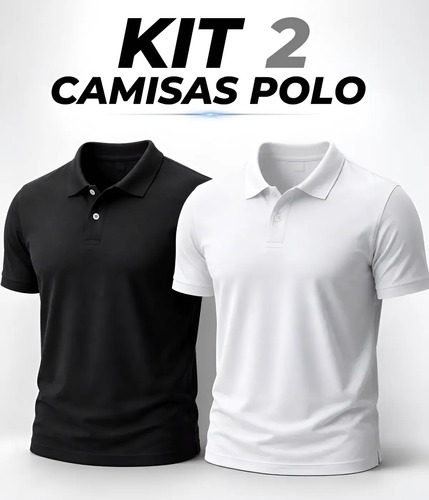 Kit 2 Camisas Gola Polo Básica Piquet