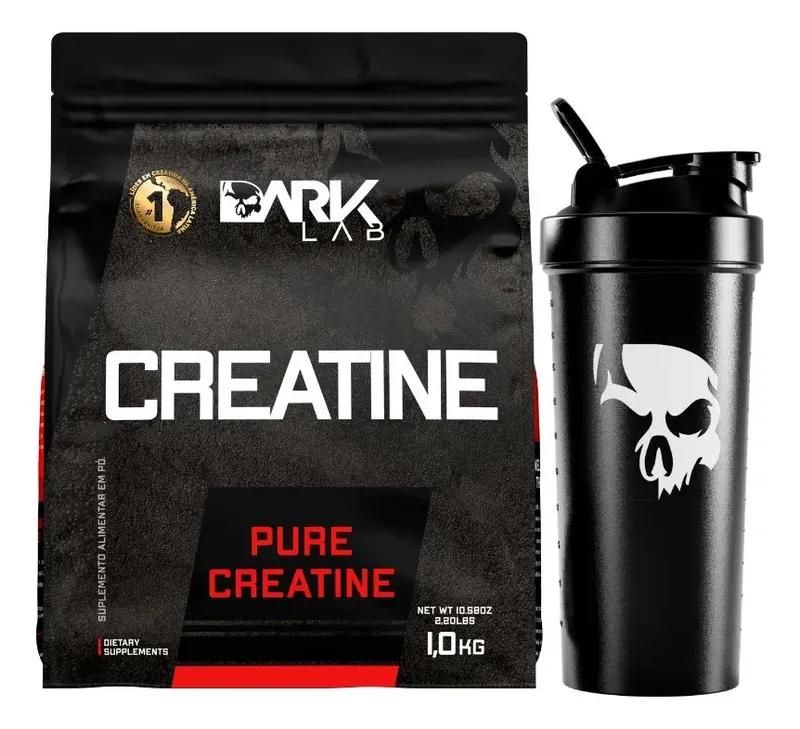 Kit Creatina Dark Lab 1kg e Shaker 700ml