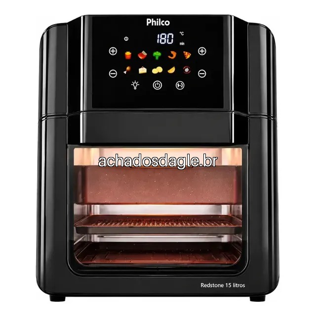 Air Fryer Oven Philco PAF15C 15 Litros Preta Revestimento Redstone