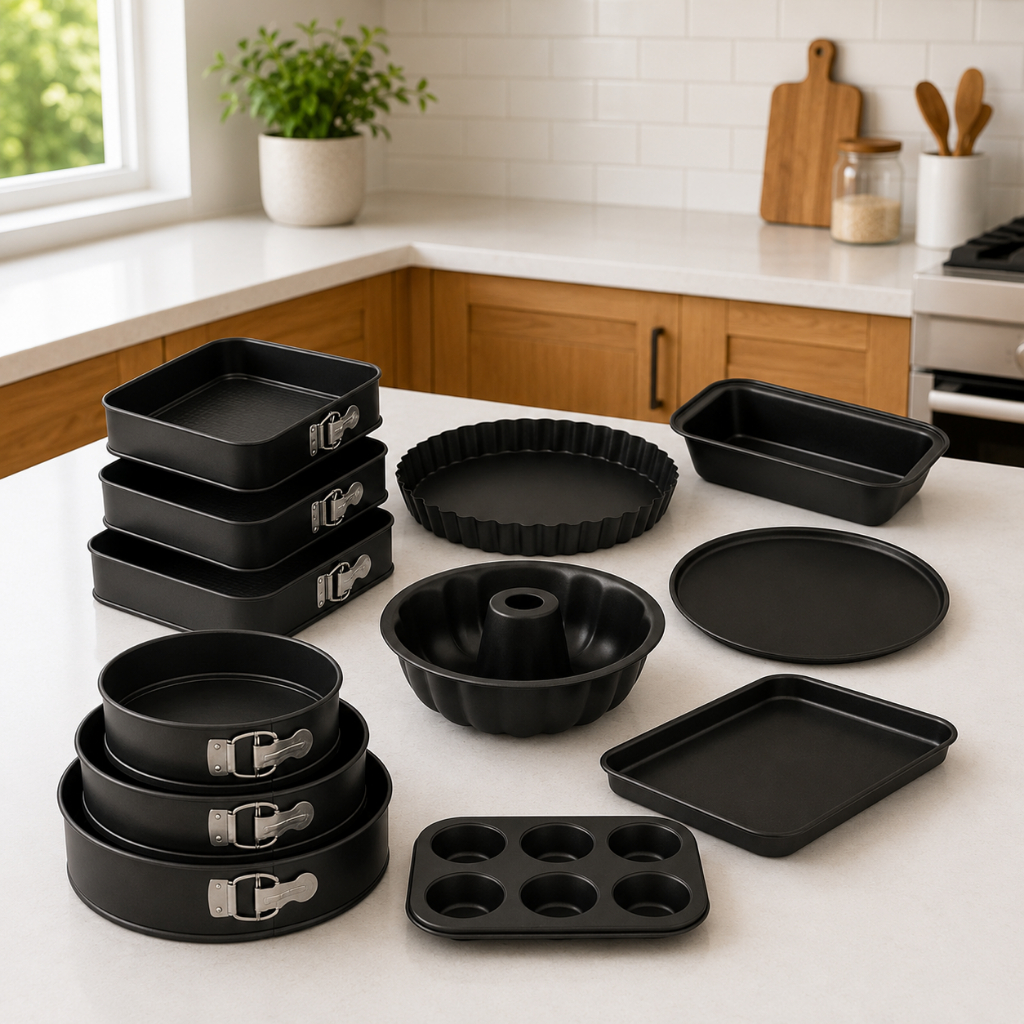 Kit 4, 6, 8, 10 ou 12 Formas Antiaderente Aço Carbono para Pão, Bolo, Pizza, Pudim e Torta | Shopee Brasil