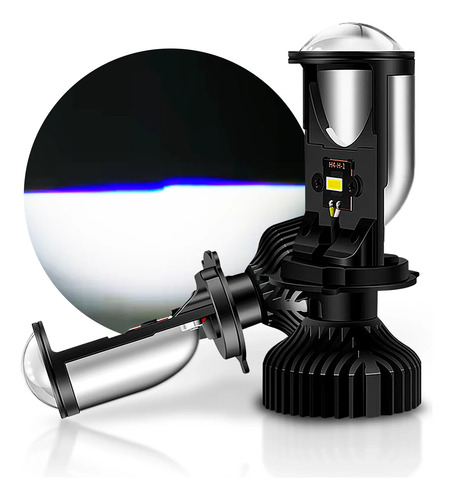 Par Ultra LED KB1 H4 Elíptico Projetor Big Canhão 84W