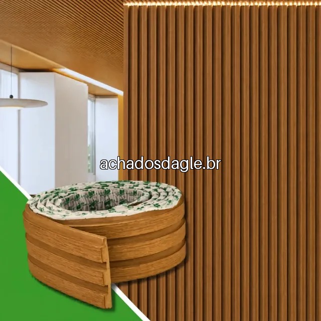 Painel Ripado Laminado Linha Madeto Meu Rodapé 10m Cinamomo