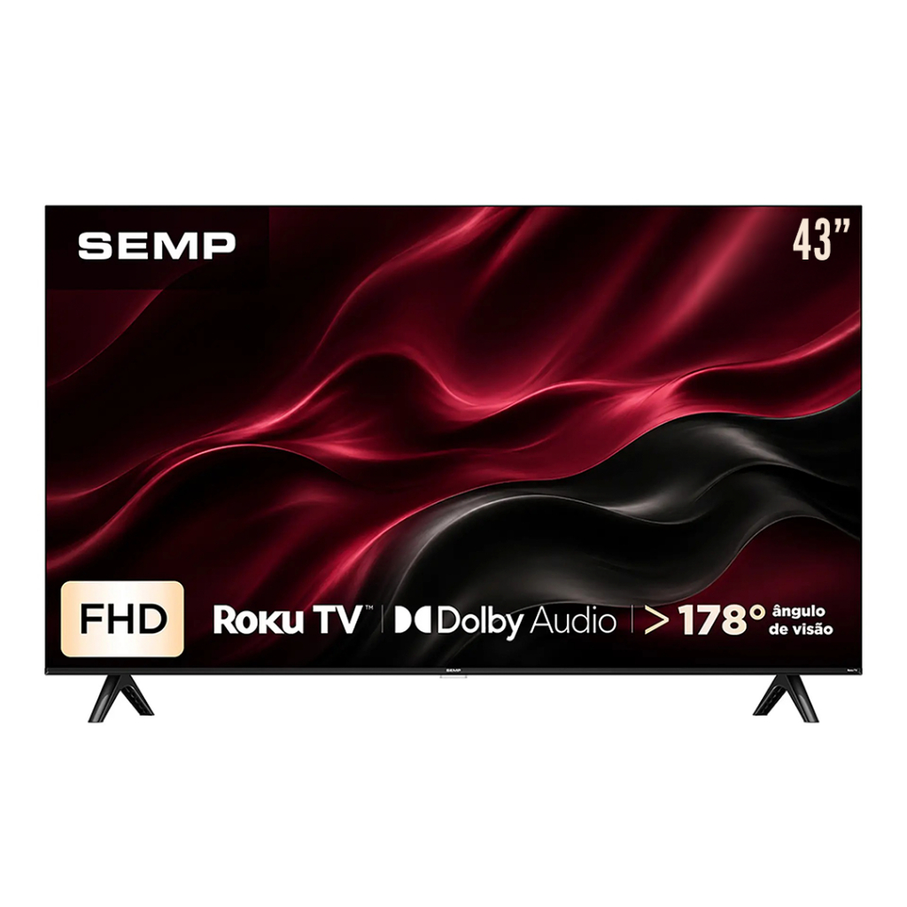 Smart TV Semp 43" Full HD Roku Dolby Audio Wi-Fi