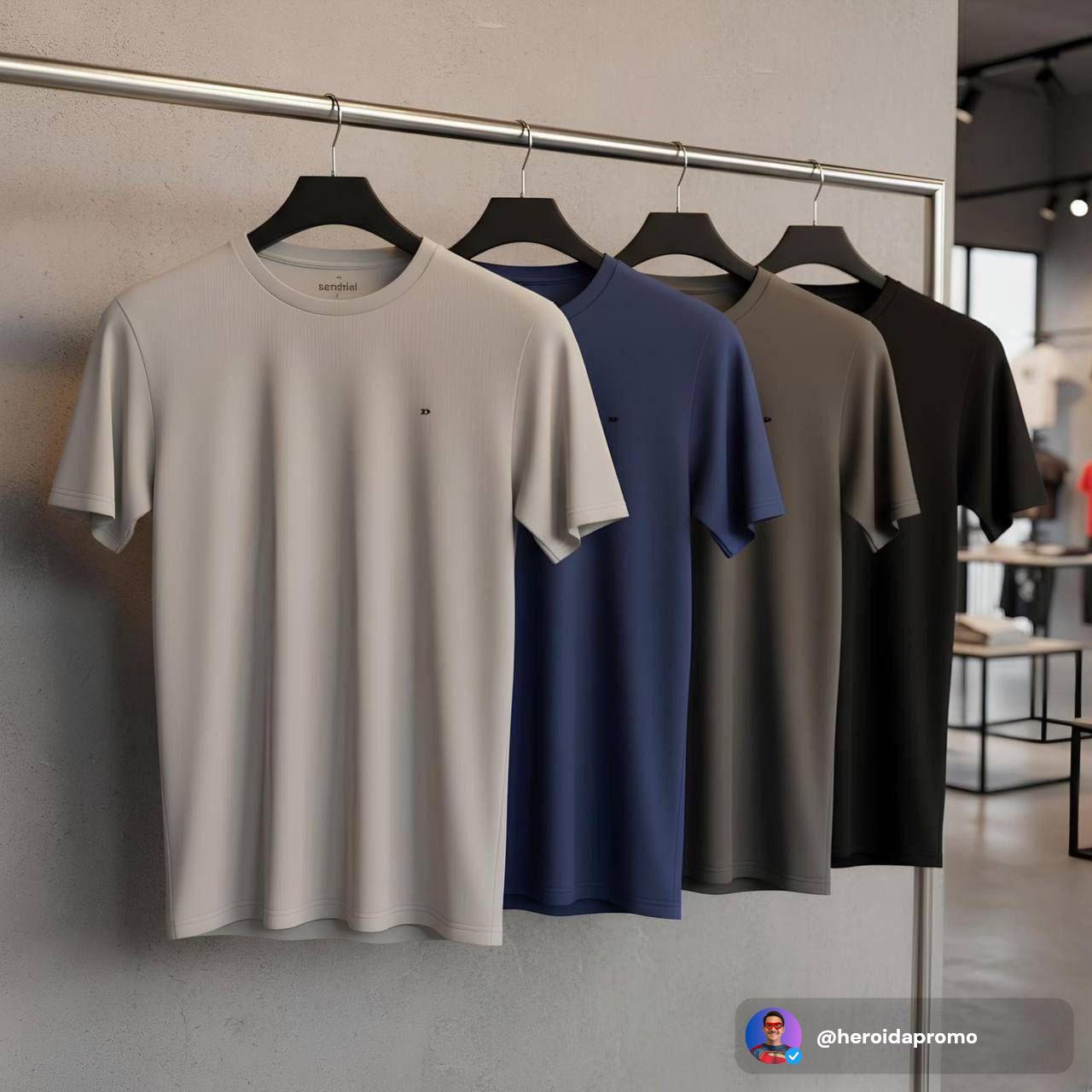 Kit com 4 Camisetas Masculinas Dry Fit Parvori