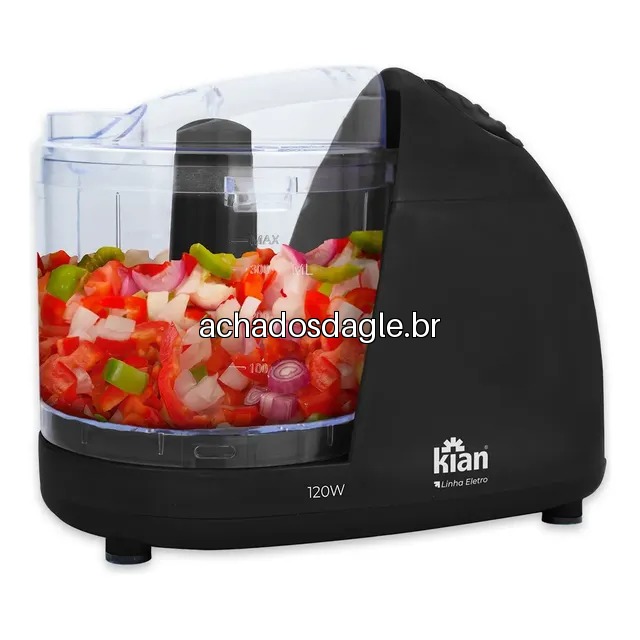 Mini processador kian cor preto 120w 500ml