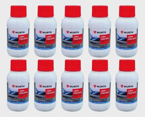 Kit 10 Limpa Para Brisa 100ml Wurth Limpador Concentrado