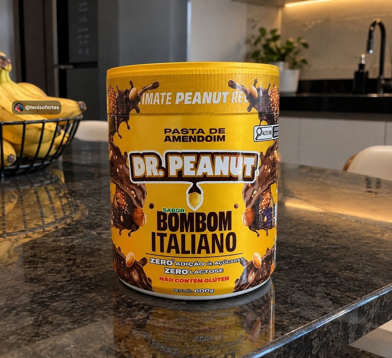 Pasta de Amendoim Dr. Peanut 600g Sabor Bombom Italiano