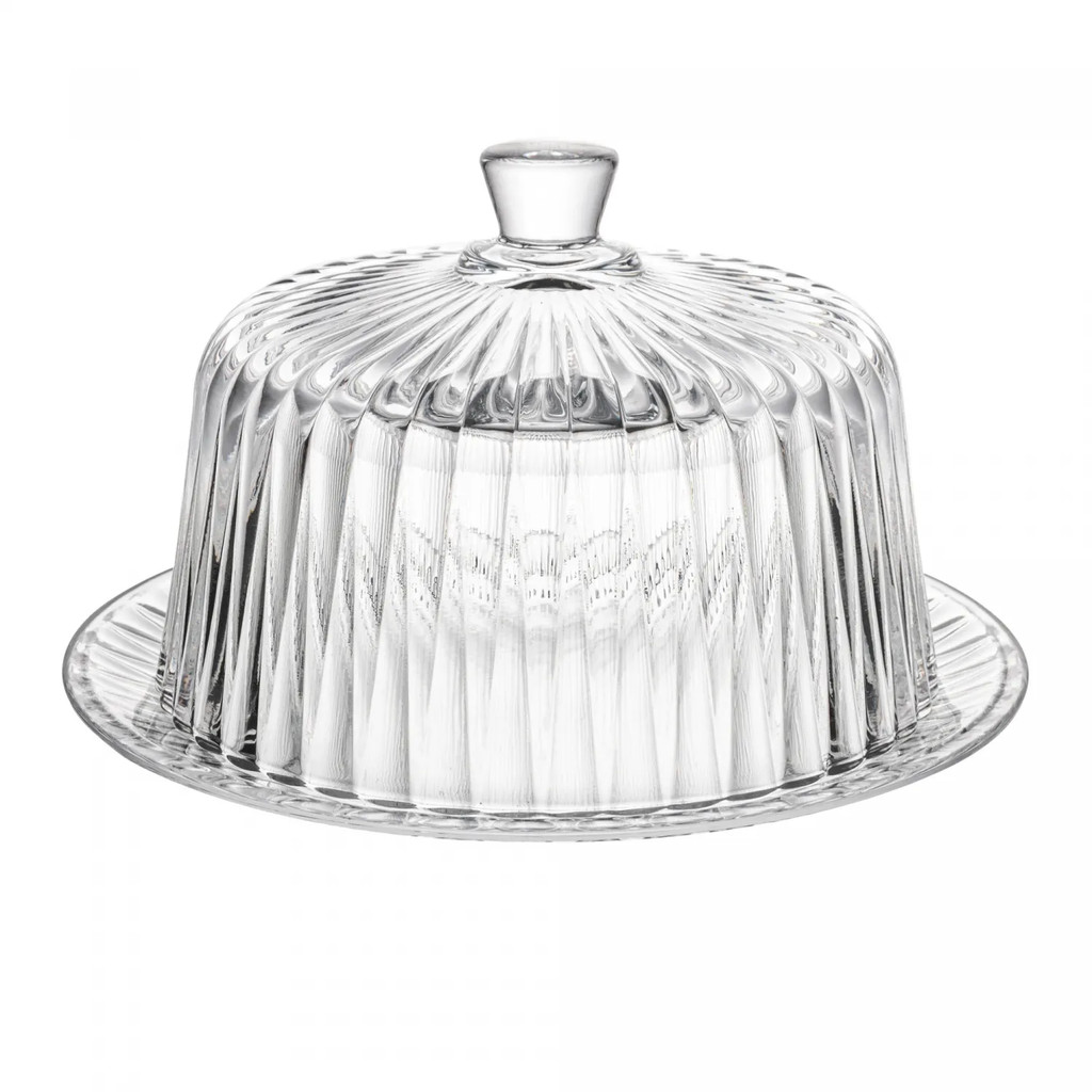 Queijeira de Vidro Porta Queijo Canelada Eleganza 20cm