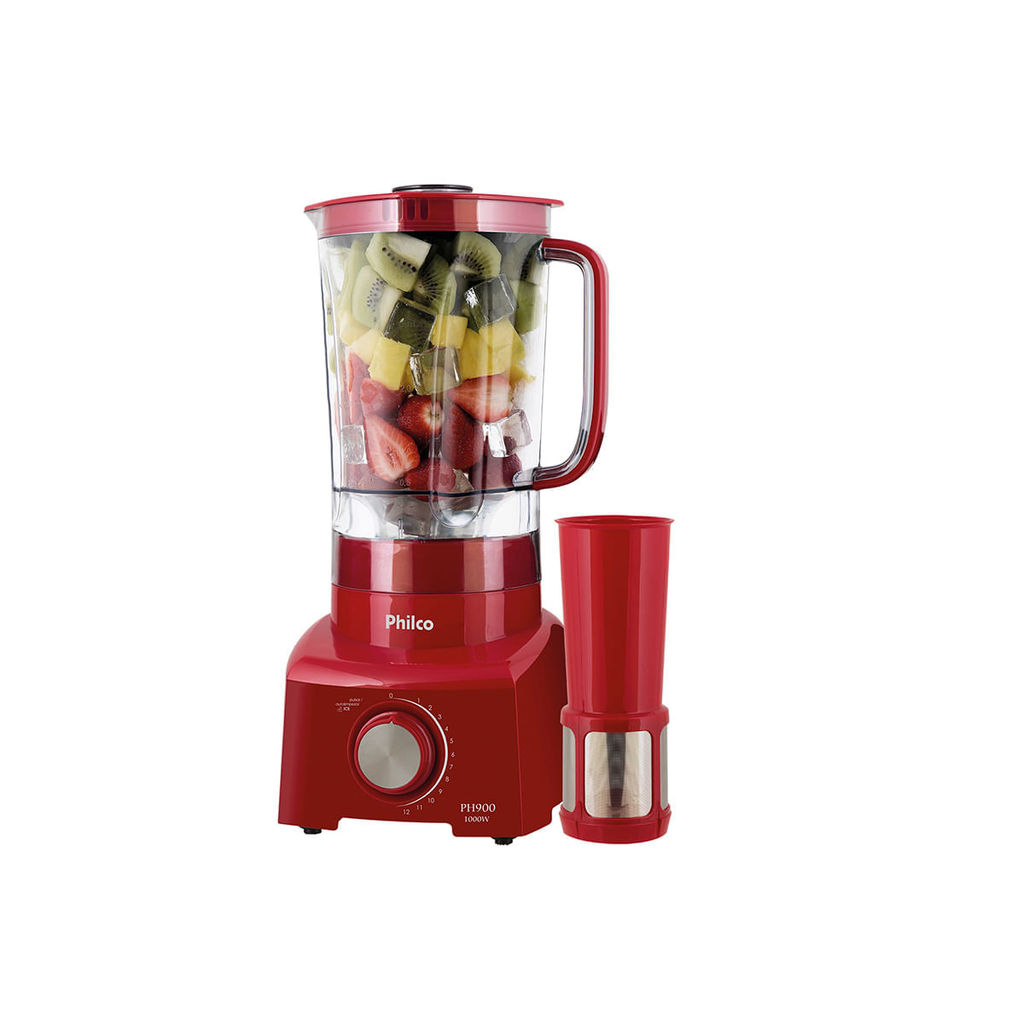 Liquidificador Philco PH900 1200W 3L 12 Velocidades Vermelho