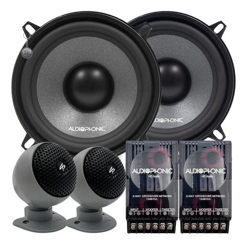 Kit Duas Vias Audiophonic Club 150W RMS 5 Polegadas para Carro