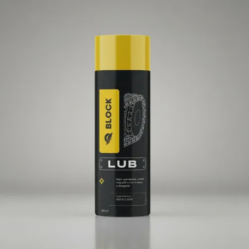 Lubrificante Para Corrente de Moto Lata 300 ml Block Lub