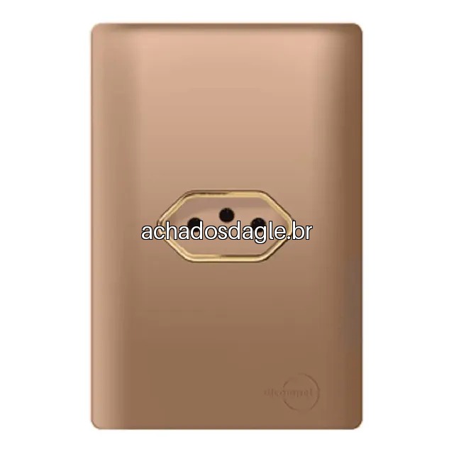 Tomada 10A Ouro Rose com Dourado Novara