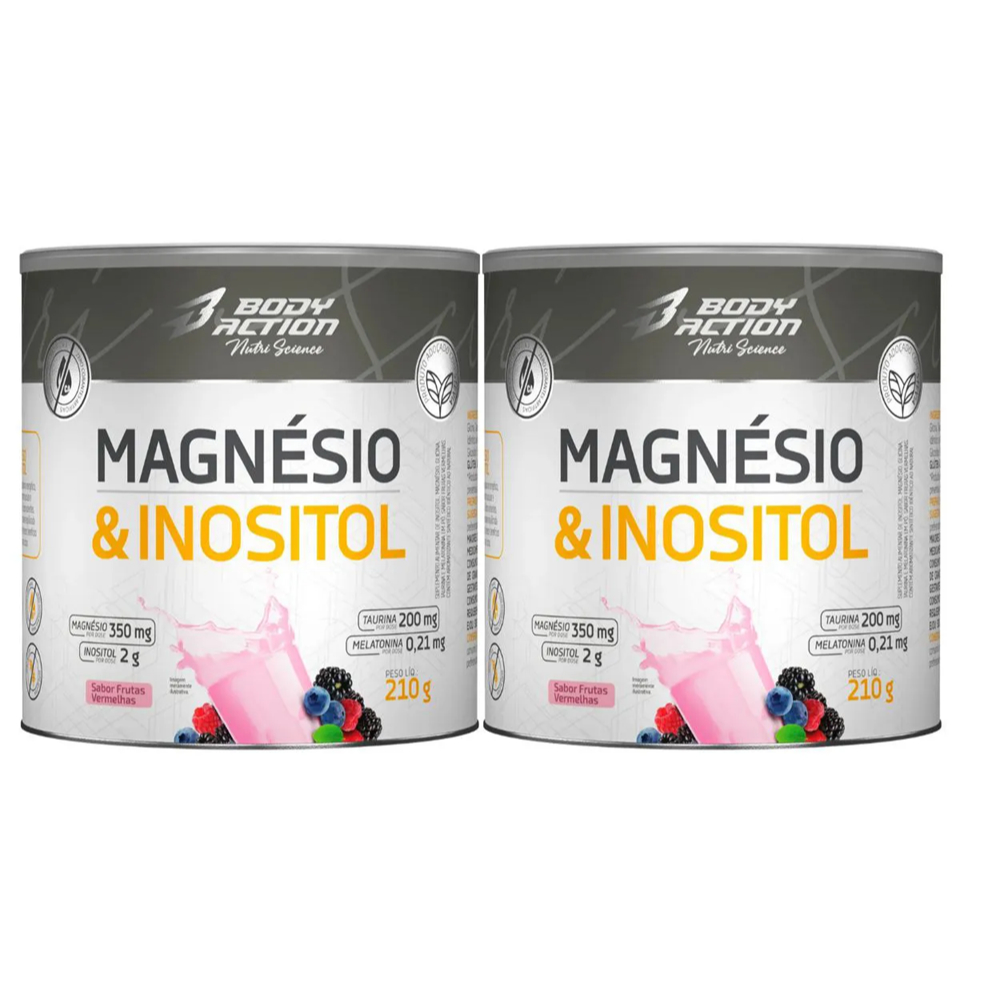 Kit 2 Magnesio Inositol Taurina Melatonina Body Action | Shopee Brasil