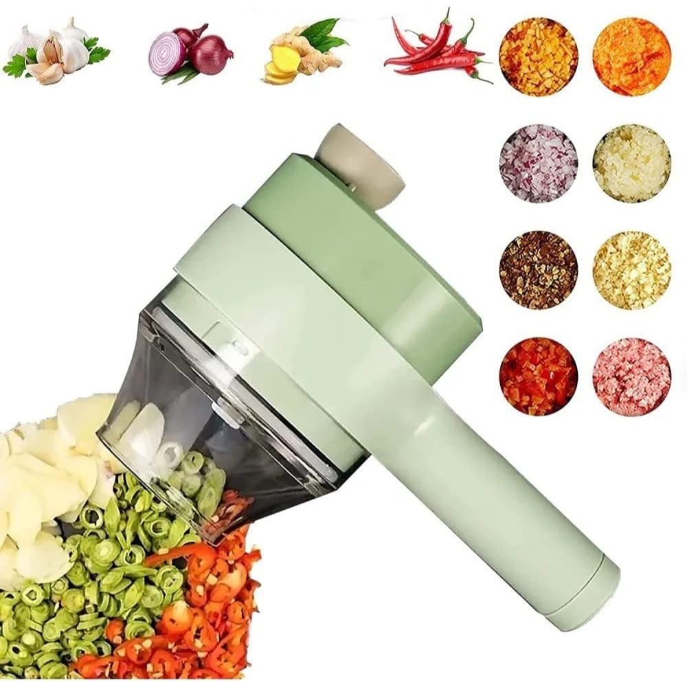 Cortador Elétrico de Legumes 4 em 1 Sem Fio USB