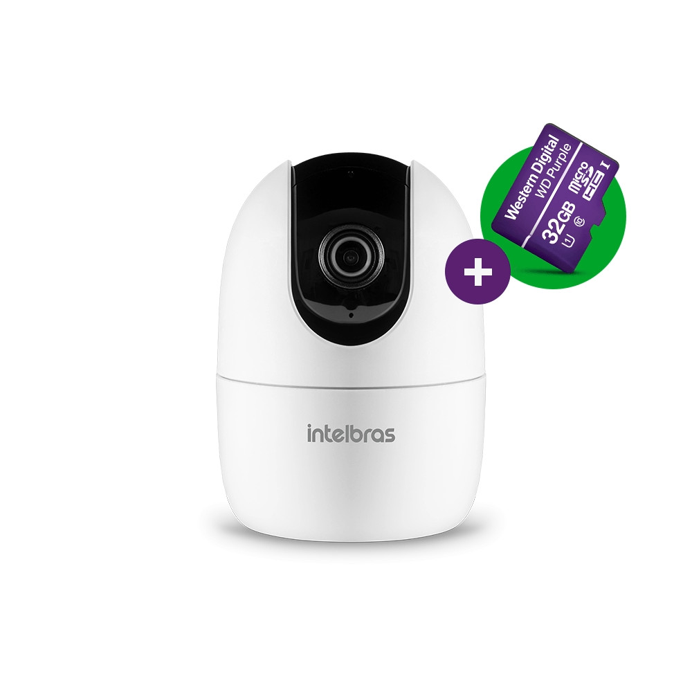 Câmera Inteligente 360° Intelbras iM4 3MP com Cartão MicroSD 32GB