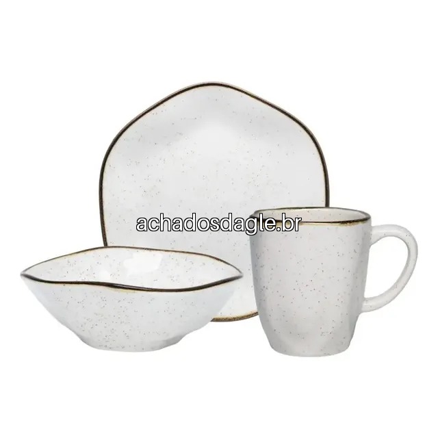 Jogo Lanche 3 Peças Oxford Ryo Maresia Branco