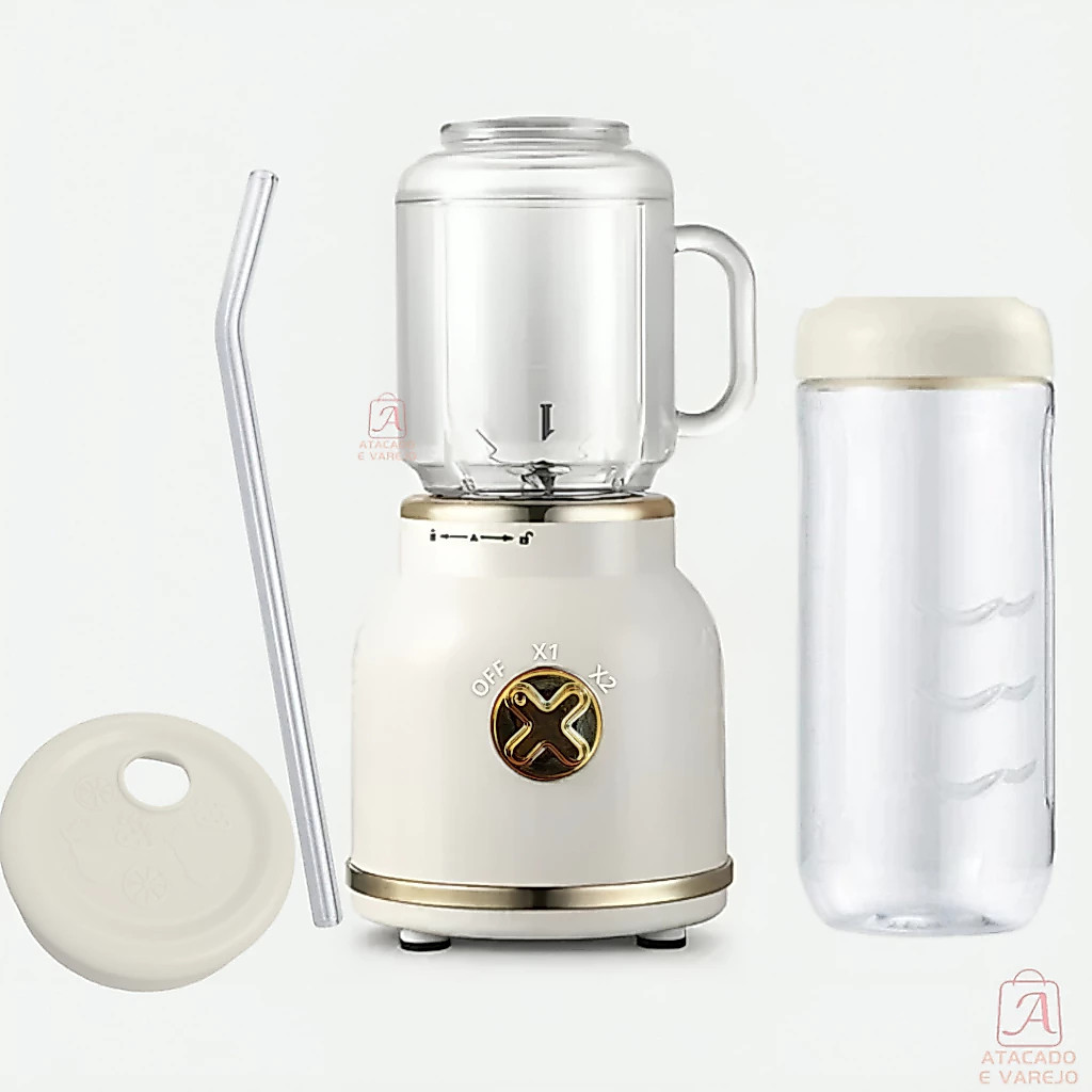Mini Liquidificador Portatil Juicer 500ml e 450ml com 10 Laminas