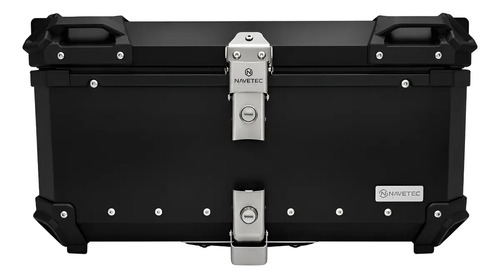 Bau Moto Bauleto Universal 65l Traseiro Para 2 Capacetes Preto