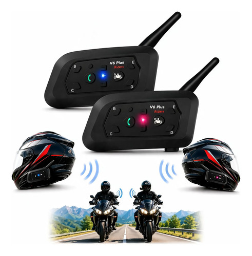 Intercomunicador para Capacete V6 Plus Bluetooth
