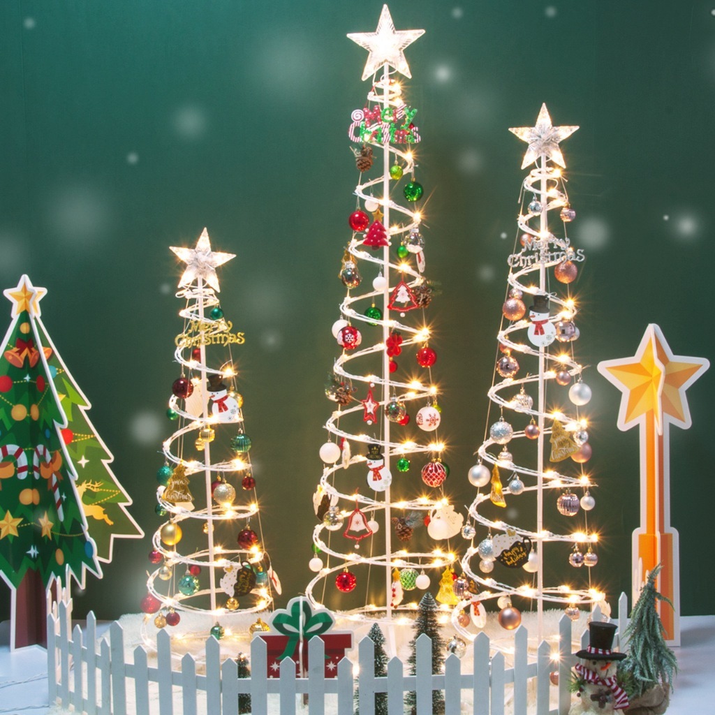Árvore de Natal LED 1,8m com kit de enfeites dobrável