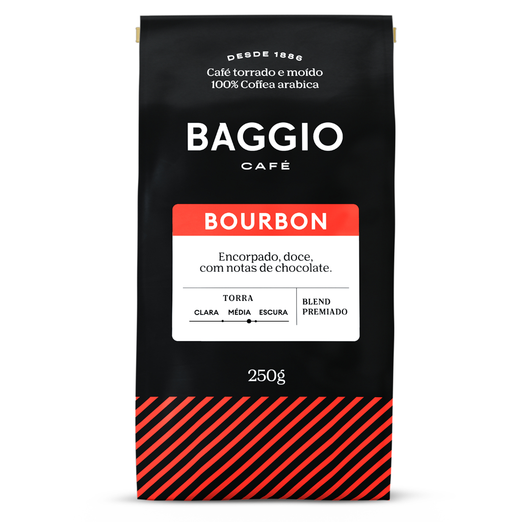 Cafe Torrado e Moido Blend Premiado Bourbon 250g Baggio Cafe