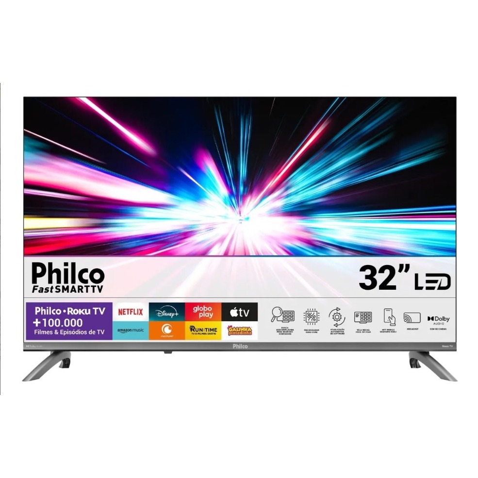 Smart Tv 32 Philco Roku Tv Dolby Áudio Hdr10 P32crb | Shopee Brasil
