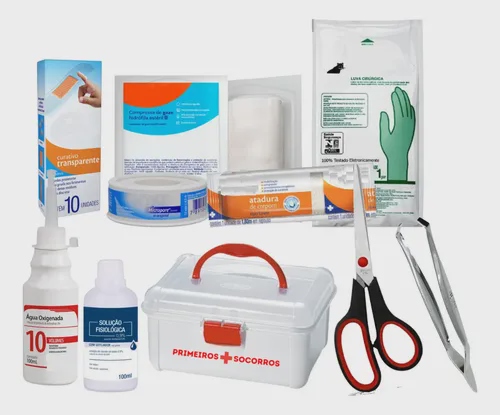 Kit Básico de Primeiros Socorros Plástico por KITDEPRIMEIROSOCORROS