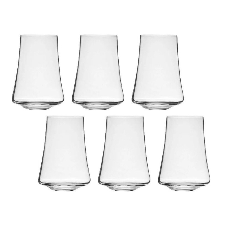 Jogo de 6 Copos de Vidro Crystal Titânio Bohemia Xtra Alto 400ml