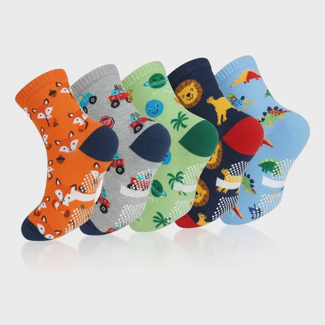 Kit 12 Pares Meias Infantil Antiderrapante 2 a 10 Anos Menino