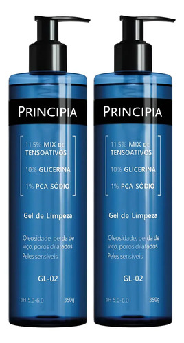 Kit com 2 Géis de Limpeza Facial GL-02 Principia