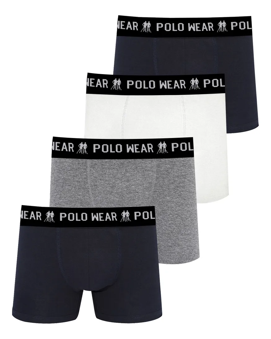 Kit 4 Cuecas Algodão Polo Wear