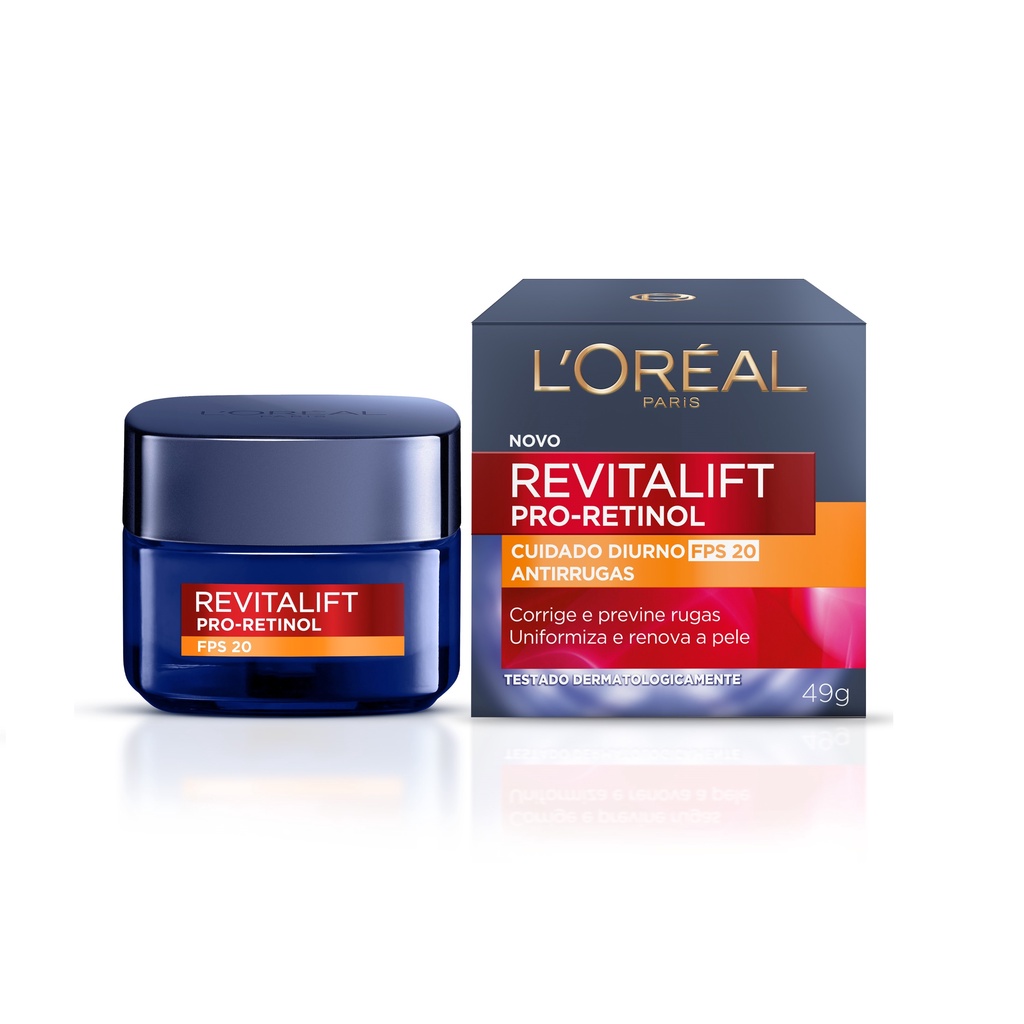 Creme Facial Antirrugas L'Oréal Paris Revitalift Retinol FPS 20 49g