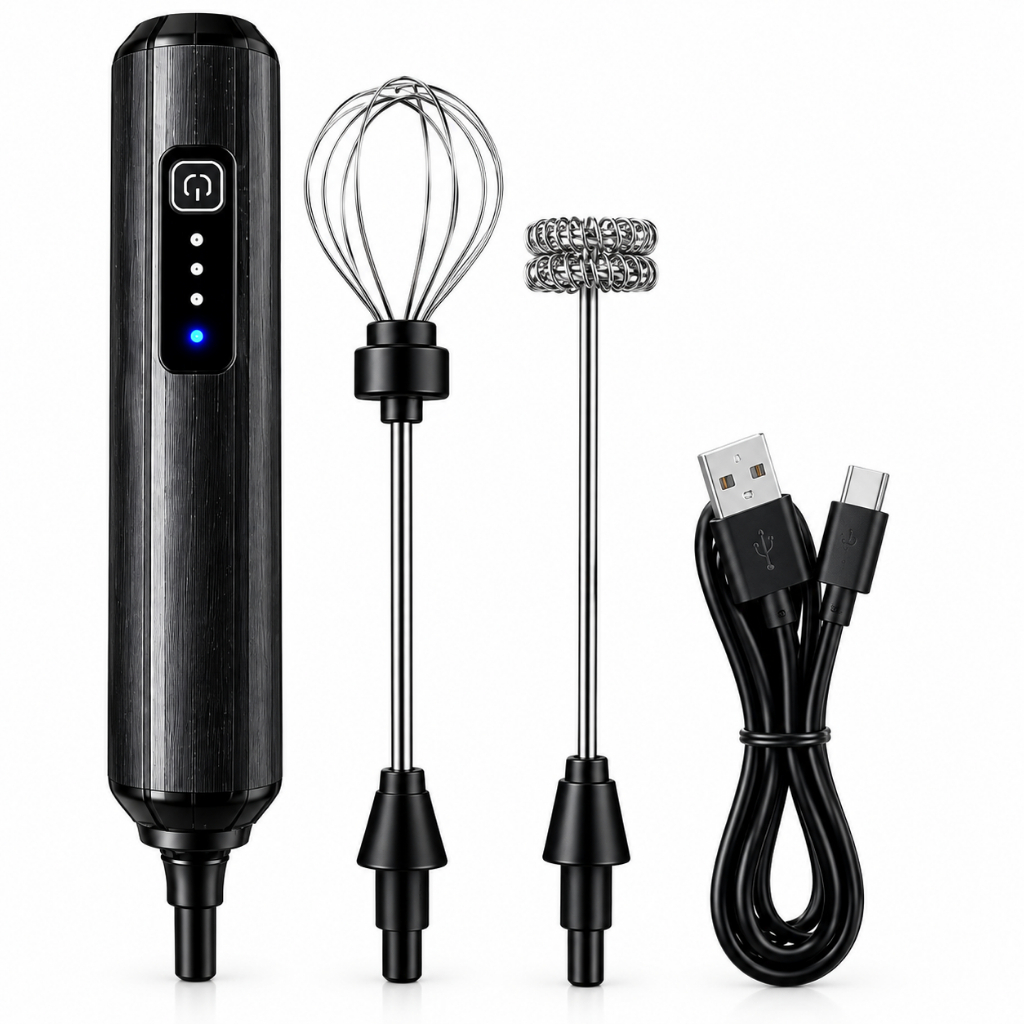 Mixer Eletrico Misturador de Bebidas Portatil Recarregavel 2 em 1