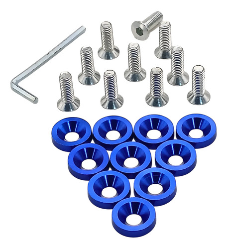 Parafuso Arruela Anodizadas 10 Unidade M6 Tuning Carro Motos