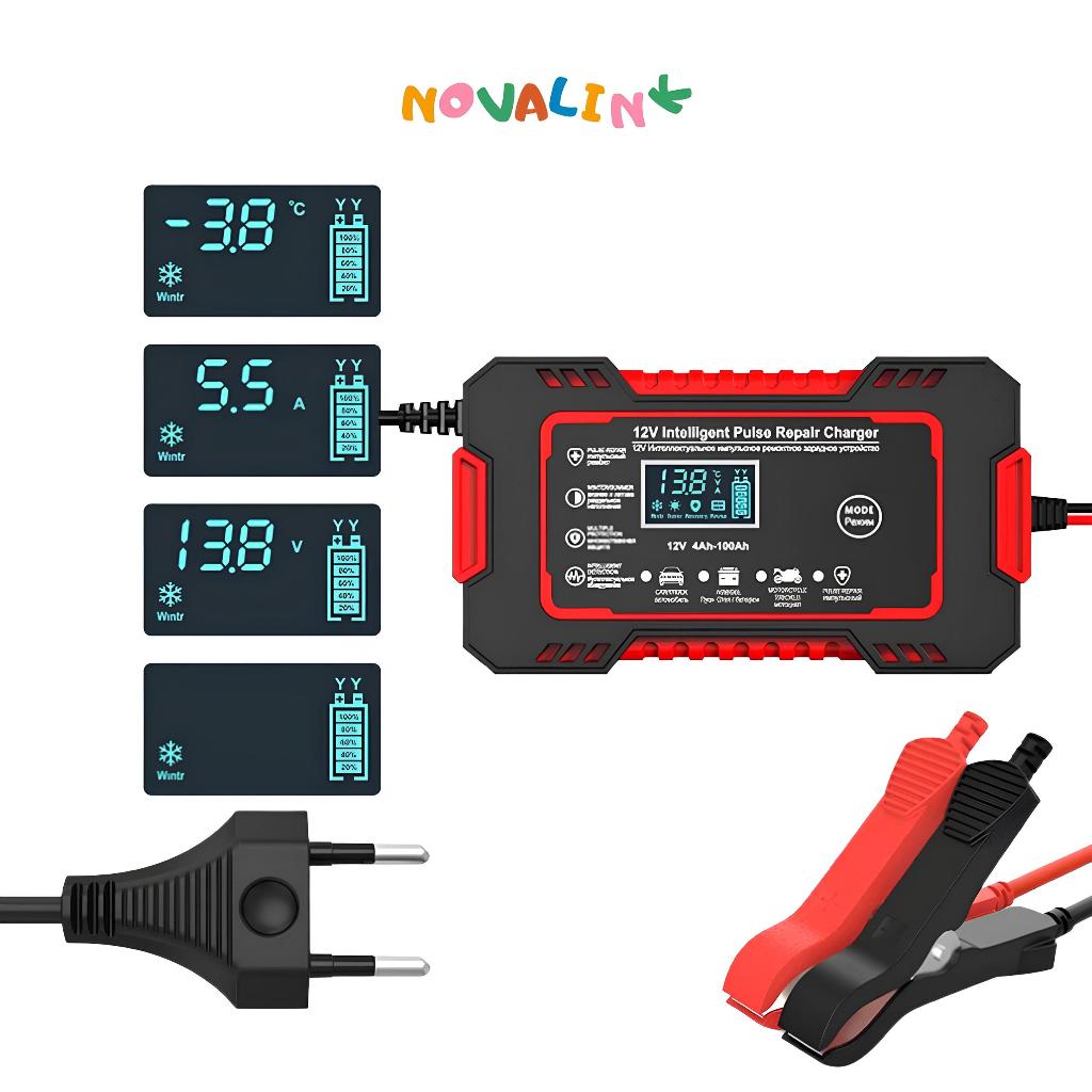 Carregador de Bateria Automotivo 12V Inteligente com Display Digital