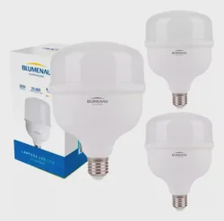 Kit com 3 Lâmpadas LED T100 50W Alta Potência 6500K Luz Branca Fria