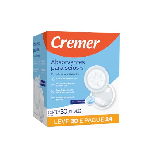Absorvente para Seios Cremer 30 Unidades