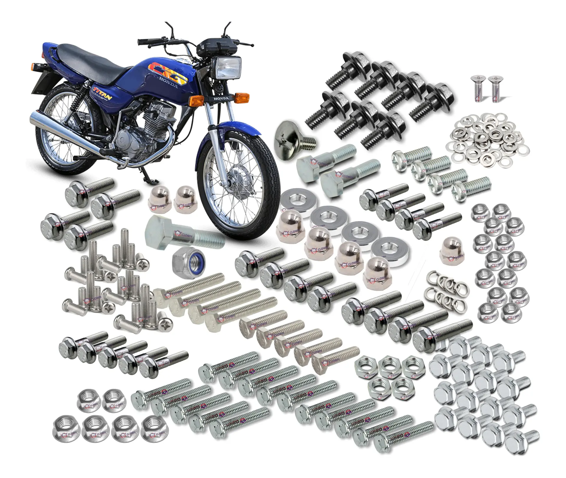 Kit Parafusos Top Chassi Restaurador Cg 125 Titan 94-03 A8s