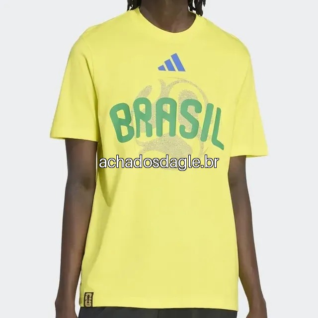 Camiseta Masculina Brasil Copa do Mundo da FIFA 26 Adidas Amarela G