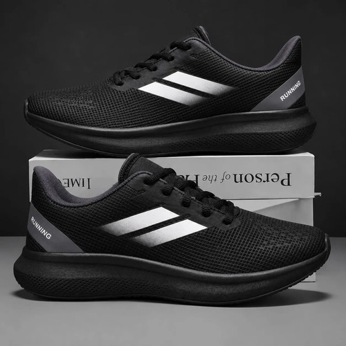 Tênis Academia Masculino Preto/Branco 42