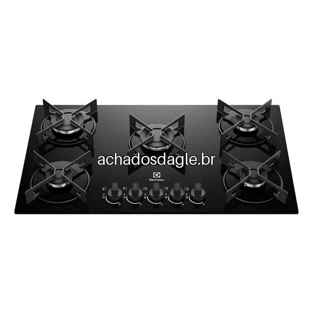 Cooktop 5 Bocas a Gas Electrolux Mesa de Vidro Efficient Bivolt Preto
