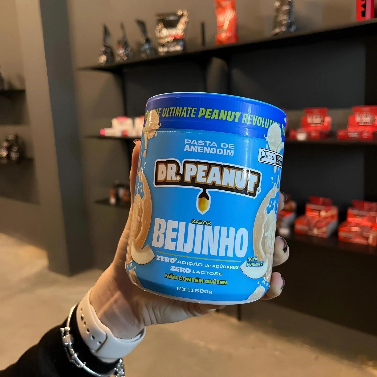 Pasta de Amendoim DR. Peanut Beijinho 600G - Com Whey Protein