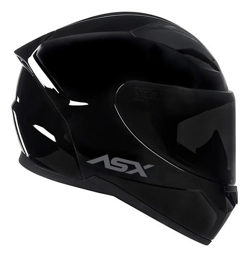 Capacete Asx City Solid Preto Brilhante 60