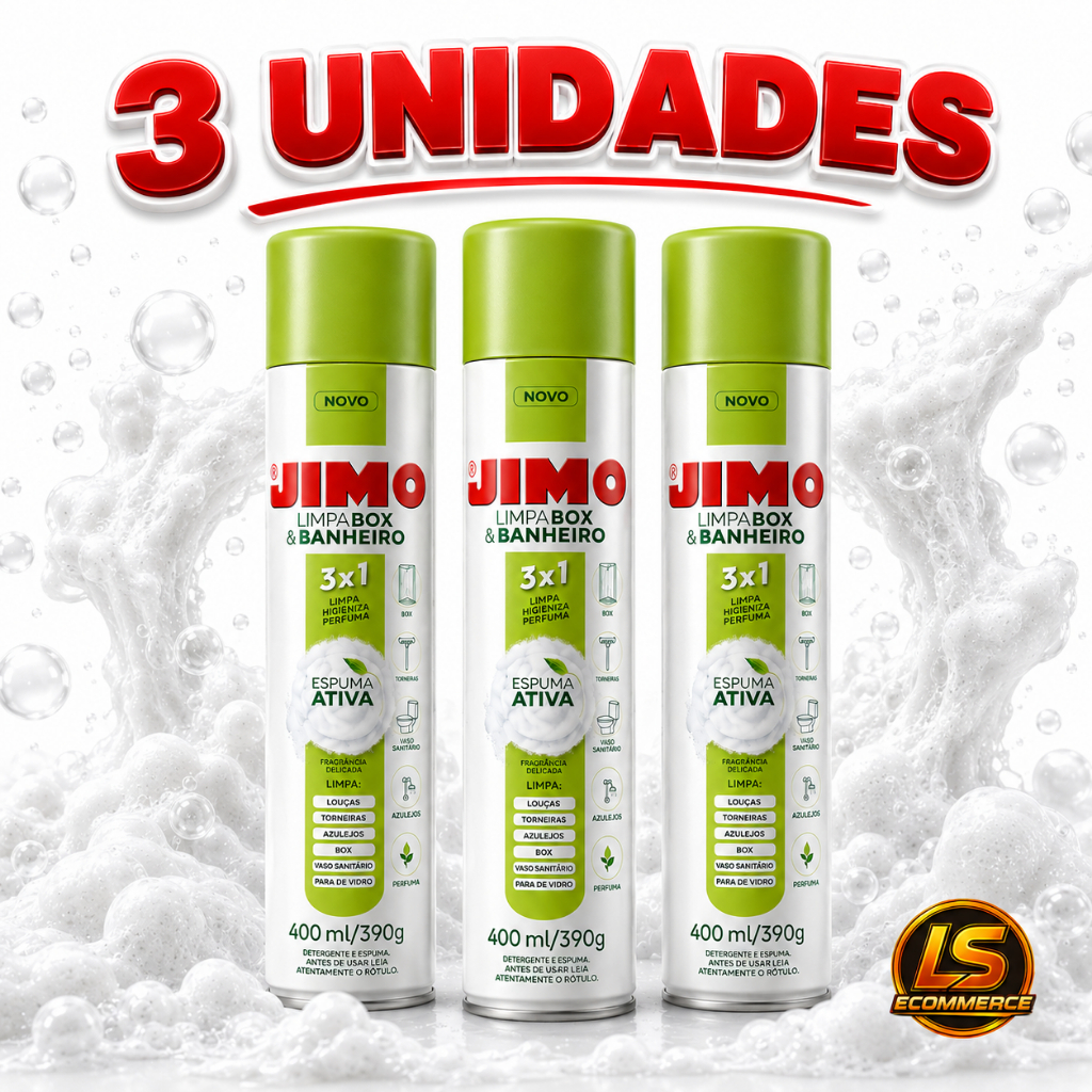 Kit até 3 Jimo Limpa Box e Vidros Limpeza Profunda Sem Manchas Brilho Instantâneo | Shopee Brasil