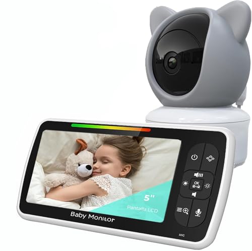 Baba Eletronica com Tela HD 5 Polegadas Visao Noturna e Audio Bidirecional