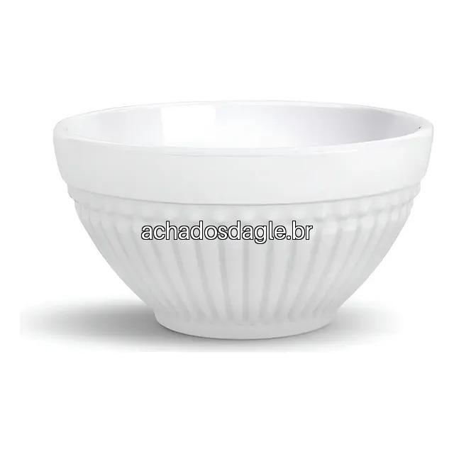 Jogo 6 Bowl Roma Porto Brasil Cerâmica Branco 367ml