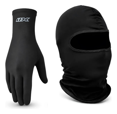 Par de Luvas Térmicas X11 Touch Screen com Balaclava Preto GG