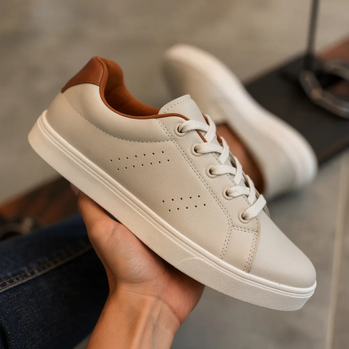 Tenis Masculino Casual Social em Couro 38 ao 43