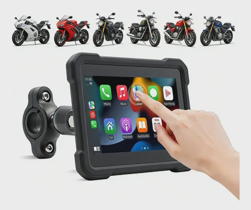Multimídia MP5 5 Polegadas Carplay para Moto Bluetooth Preto